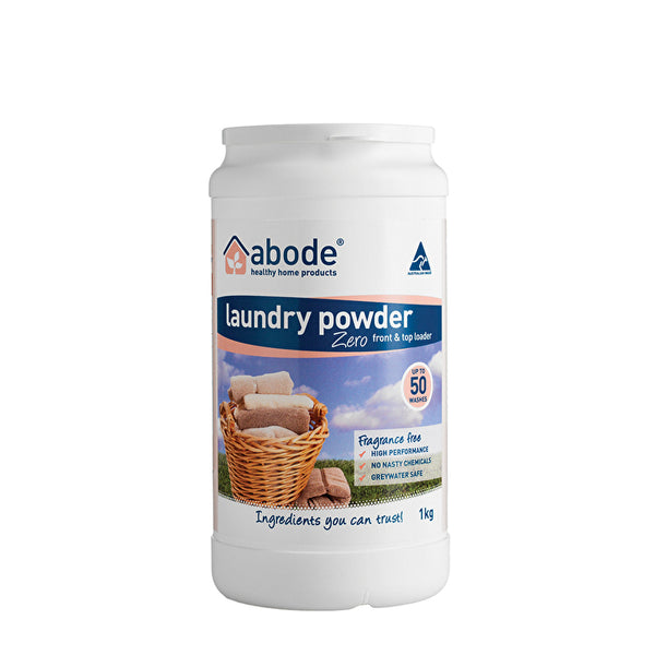 Abode Cleaning Products Abode Laundry Powder (Front & Top Loader) Zero 1kg
