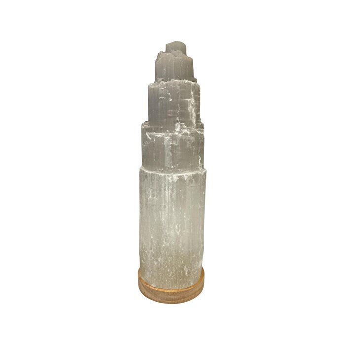 Alternative Distribution Selenite Lamp Mountain with LED Base 30cm