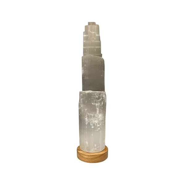 Alternative Distribution Selenite Lamp Mini Mountain with LED Base 25cm