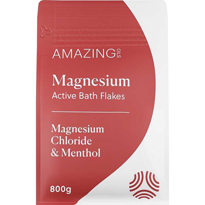 Amazing Oils Magnesium Active Bath Flakes Mag Chloride & Menthol 800g