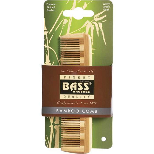 Bass Brushes Bamboo Comb Pocket Size Fine Tooth