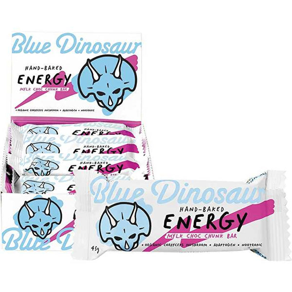 Blue Dinosaur Hand-Baked Energy Bar Mylk Choc Chunk 12x45g