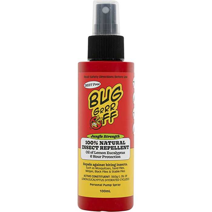 Bug-grrr Off 100% Natural Insect Repellent Jungle Strength Spray 100ml
