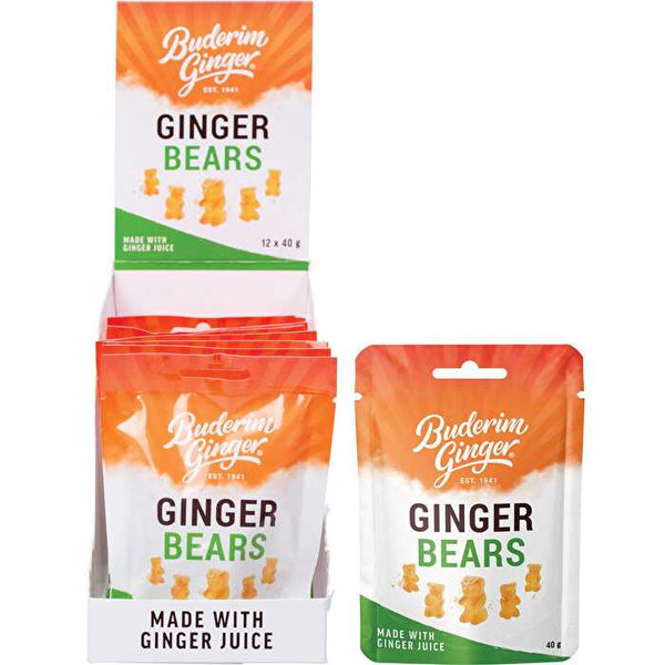 Buderim Ginger Ginger Bears 12x40g