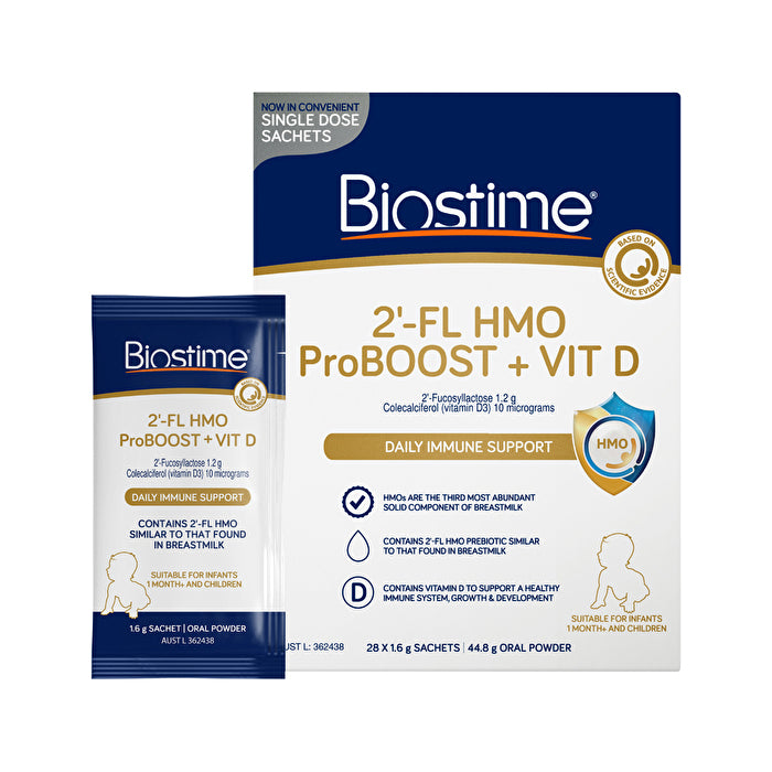 Biostime 2'-FL HMO ProBOOST + Vit D Oral Powder Sachets 1.6g x 28 Pack