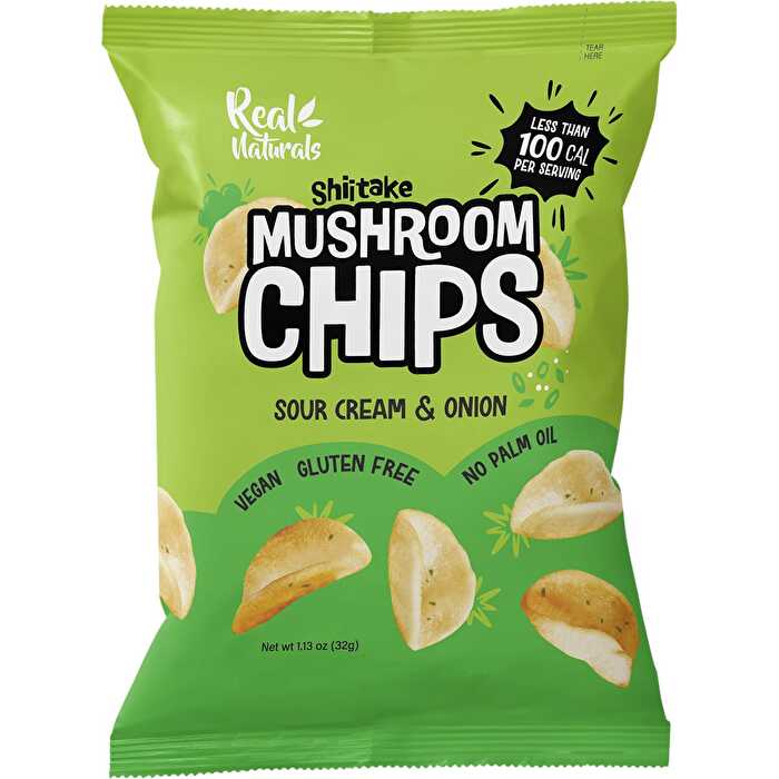 Real Naturals Shiitake Mushroom Chips Sour Cream & Onion 12x32g