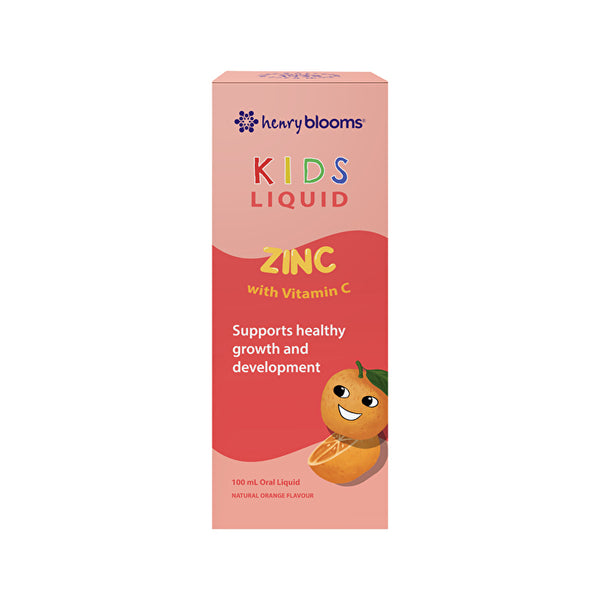 Henry Blooms Kids Liquid Zinc with Vitamin C Orange 100ml