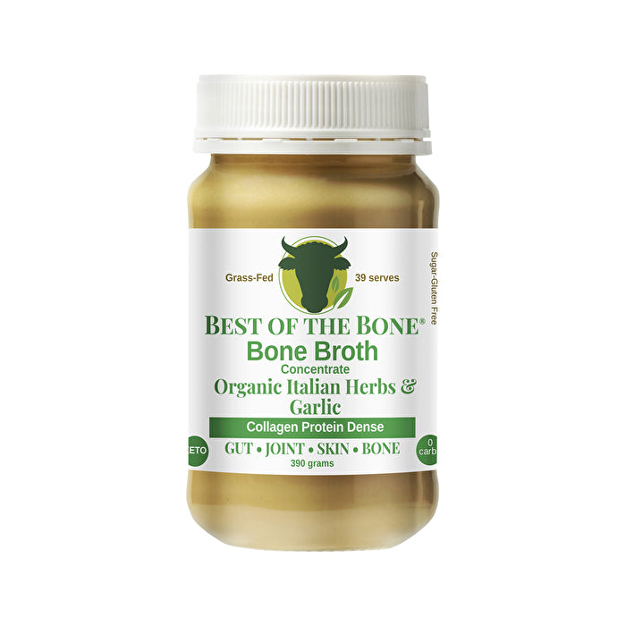Best Of The Bone Best of the Bone Bone Broth Beef Concentrate Organic Italian Herbs & Garlic 390g
