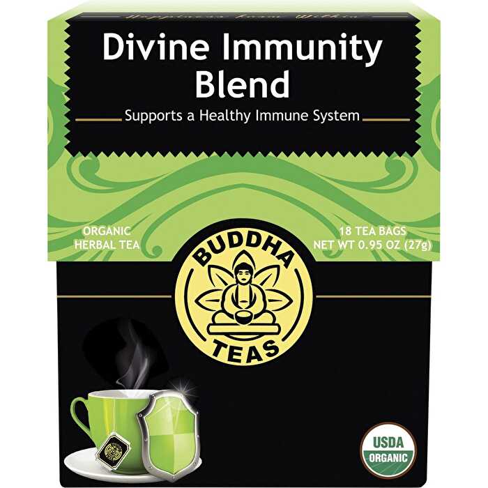 Buddha Teas Organic Herbal Tea Bags Divine Immunity Blend 18pk