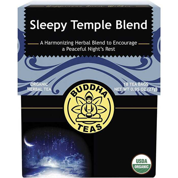 Buddha Teas Organic Herbal Tea Bags Sleepy Temple Blend 18pk