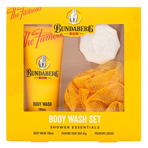 Bundaberg Rum Body Wash Set Body Wash Soap Loofah 100ml 65g