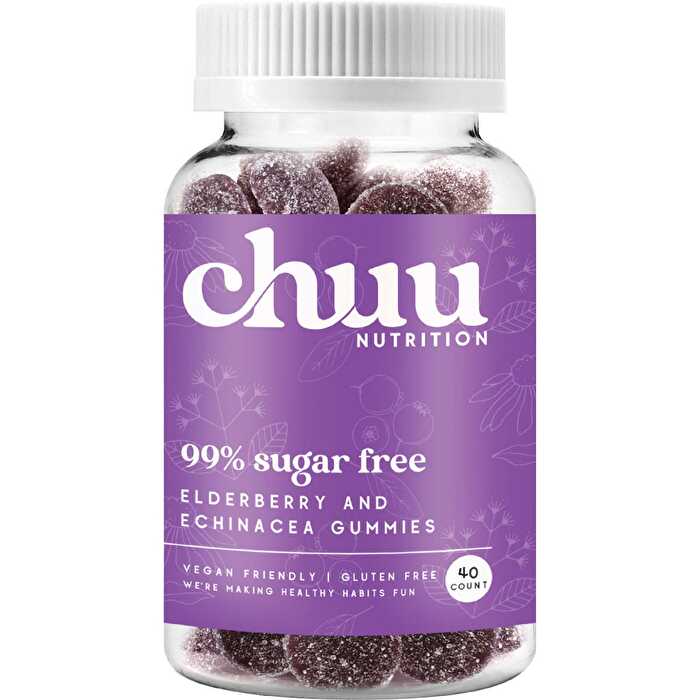 Chuu Nutrition Elderberry and Echinacea Gummies 99% Sugar Free 40pcs