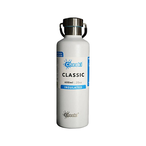 Cheeki Insulated Bottle Classic White 600ml