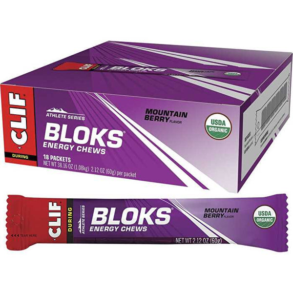 Clif Bloks Energy Chews Mountain Berry 18x60g