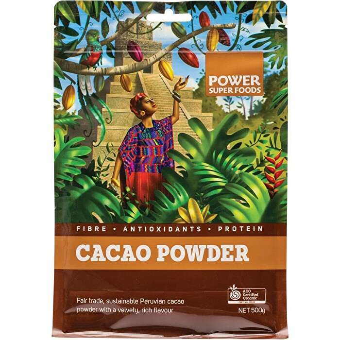 Power Super Foods Cacao Paste Buttons Ceremonial Grade Certified Organic 500g