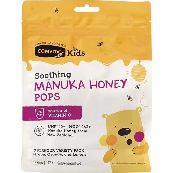 Comvita Kids Manuka Honey Pops 3 Flavour Pack UMF10+ 15pcs