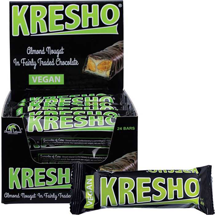 Kresho Bar Chocolate Covered Almond Nougat 24x45g