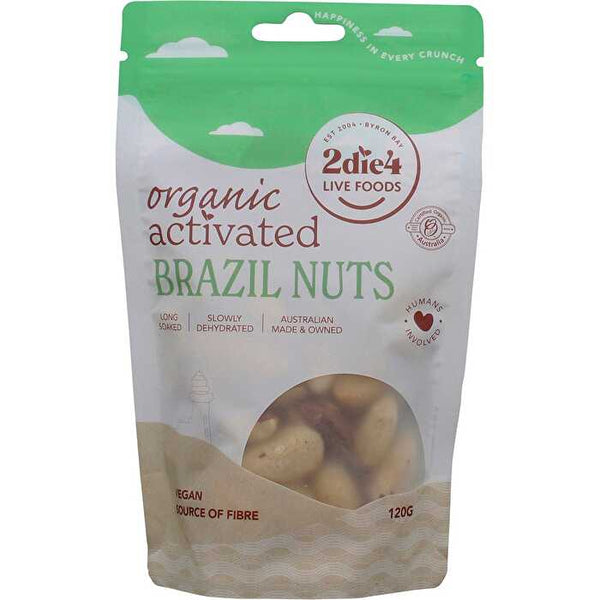 2die4 Live Foods Organic Activated Brazil Nuts 120g