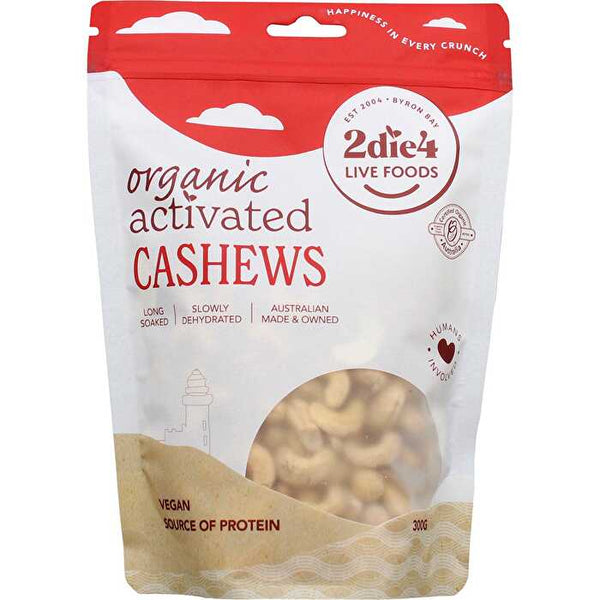 2die4 Live Foods Organic Activated Cashews 300g