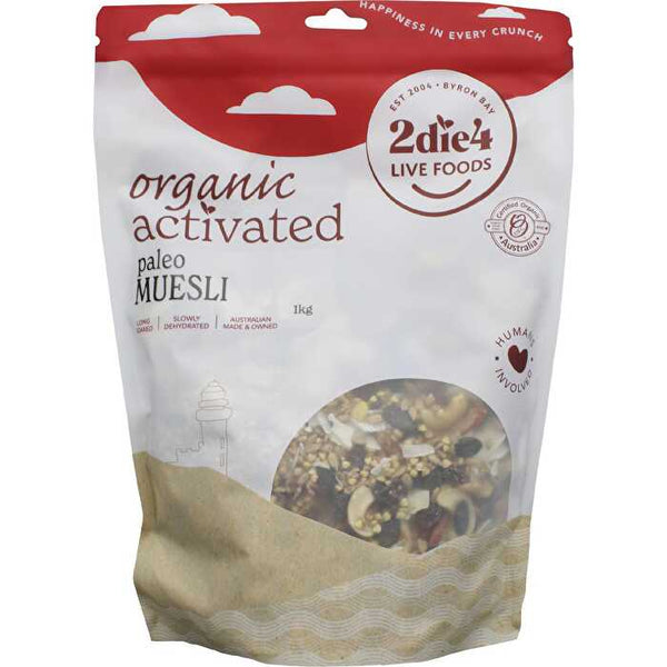 2die4 Live Foods Organic Activated Paleo Muesli 1kg