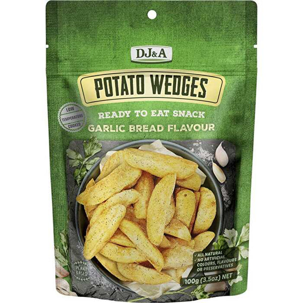 Dj&a Potato Wedges Garlic Bread Flavour 9x100g