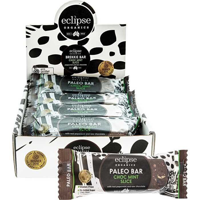 Eclipse Organics Raw Paleo Bar Choc Mint Slice 12x45g