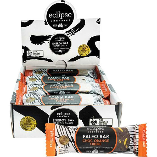 Eclipse Organics Raw Paleo Bar Choc Orange Fudge 12x45g