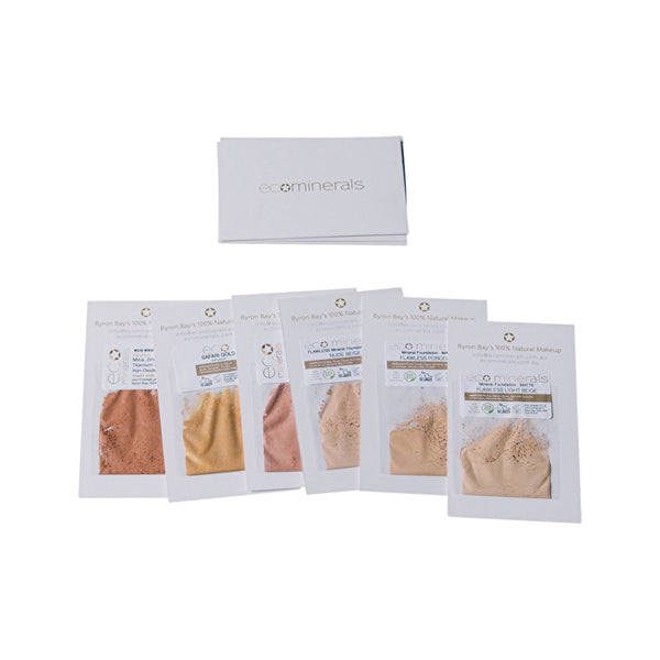 Eco Minerals Mineral Makeup Sample Set Matte Finish Medium Tanned