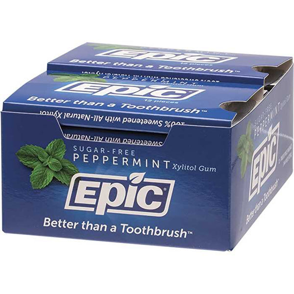 Epic Xylitol Chewing Gum Peppermint 12x 12pcs