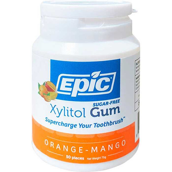 Epic Xylitol Chewing Gum Orange-Mango 50pcs