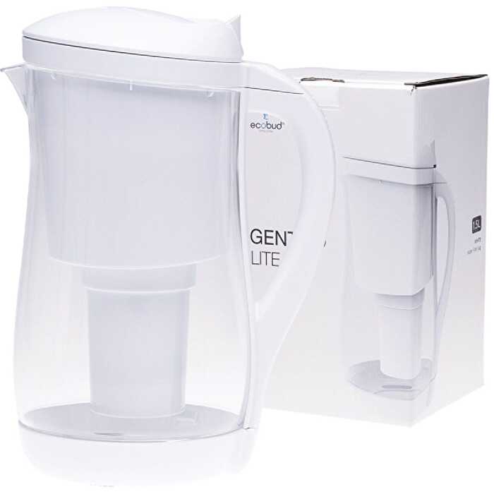 Ecobud Gentoo Plastic Water Filter Jug White 1500ml