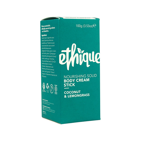 Ethique Solid Body Cream Stick Coconut & Lemongrass 100g