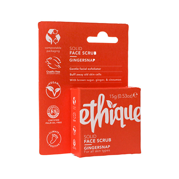 Ethique Bar Face Scrub Solid Gingersnap (For All Skin Types) 15g