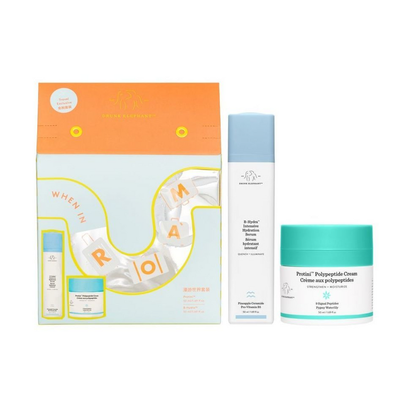 Drunk Elephant When In Roam Set: Protini Polypeptide Cream 50ml+ B-Hydra Intensive Hydration Serum 50ml  2pcs