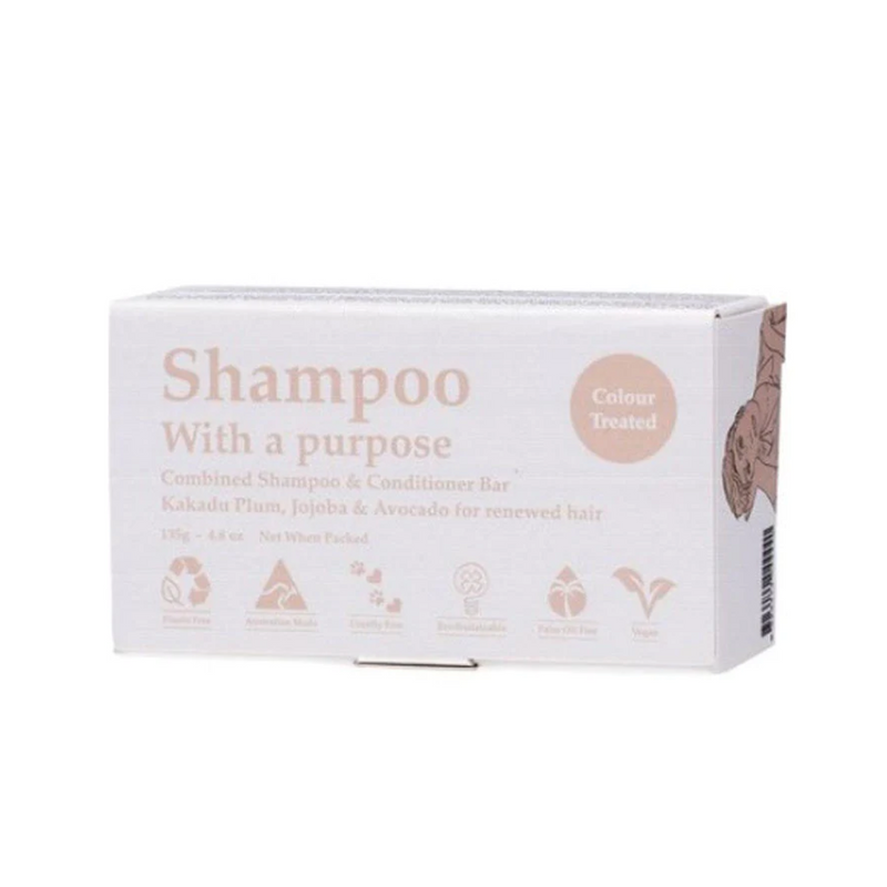 Clover Fields Shampoo with a Purpose by Clover Fields (Shampoo & Conditioner Bar) Colour Treated 135g