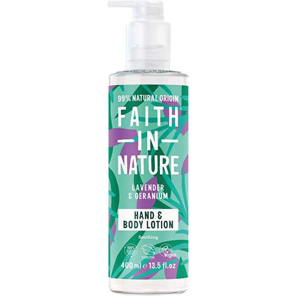 Faith In Nature Hand & Body Lotion Soothing Lavender & Geranium 400ml