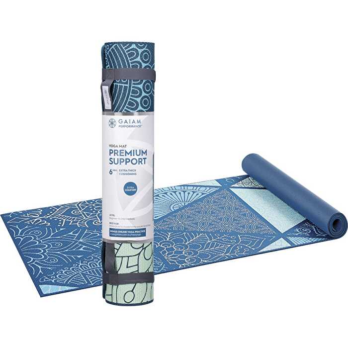 Gaiam Yoga Mat Premium Support 6mm Sea Glass 61cm x 173cm