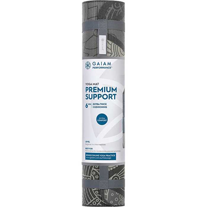 Gaiam Yoga Mat Premium Support 6mm Seaglass Urban 61cm x 173cm