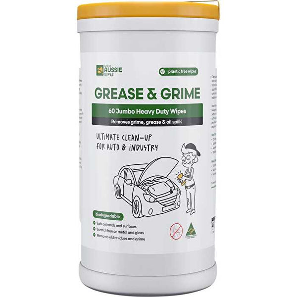 Great Aussie Wipes Grease & Grime Jumbo Heavy Duty Wipes 60pk