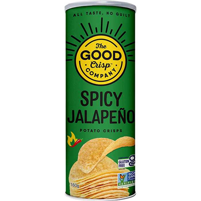 The Good Crisp Company Potato Crisps Spicy Jalapeno 8x160g