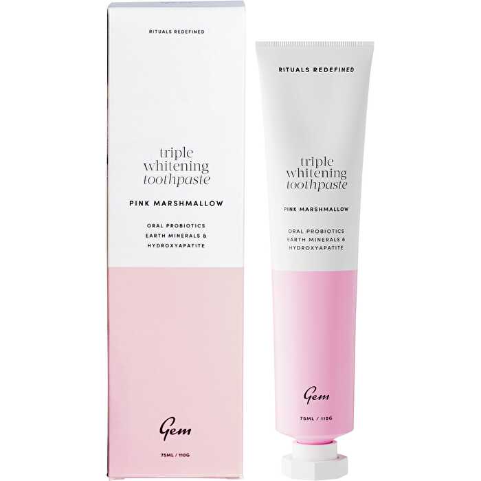 Gem Toothpaste Triple Whitening Pink Marshmallow 110g – Fresh Beauty Co.