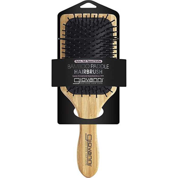 Giovanni Bamboo Hair Brush Paddle Nylon Ball Tipped Bristles