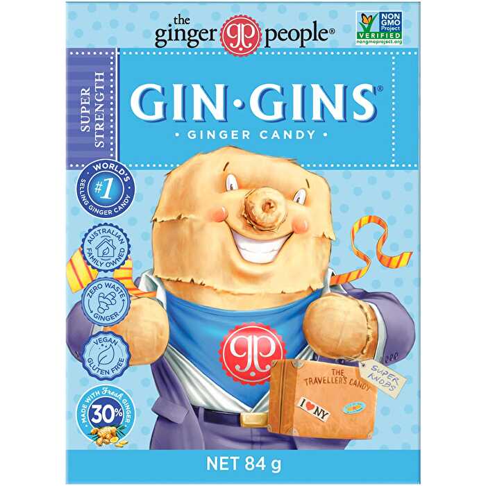 The Ginger People Gin Gins Ginger Candy Super Strength 12x84g