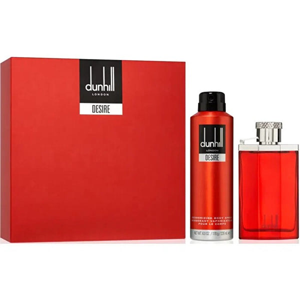 Dunhill Desire Red 2pc Set - Eau De Toilette & Deo Body Spray 100ml 180ml