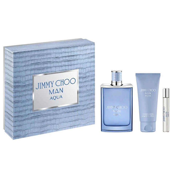 Jimmy Choo Man Aqua Set - Eau De Toilette & Travel Mini & Shower Gel 100ml 7.5ml