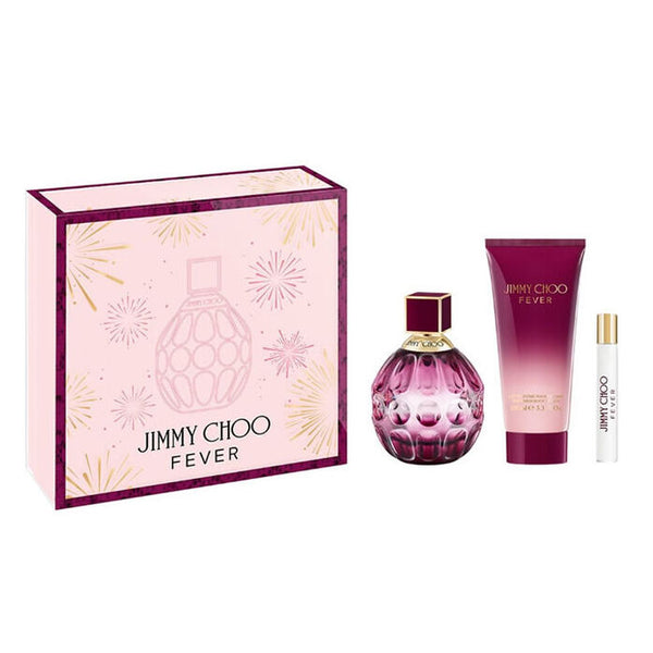 Jimmy Choo Fever Set - Eau De Parfum & Perfumed Body Lotion - Purse Spray 7.5ml 100ml