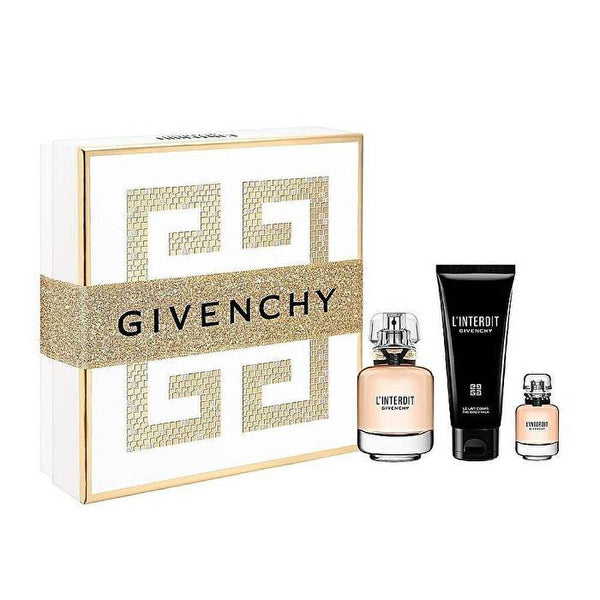 Givenchy L'interdit 3pc Women Gift Set - Eau De Parfum & Body Cream & 10ml Eau De Parfum 50ml 75ml