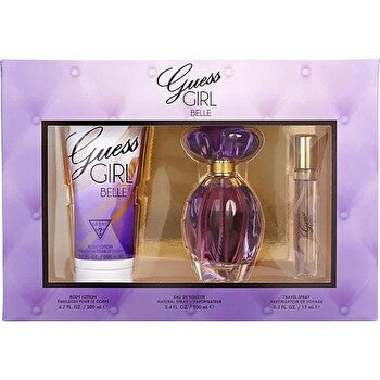 Guess Girl Belle 3pc Set - Eau De Toilette & Body Lotion & Eau De Parfum 15ml Travel Spray 100ml 200ml