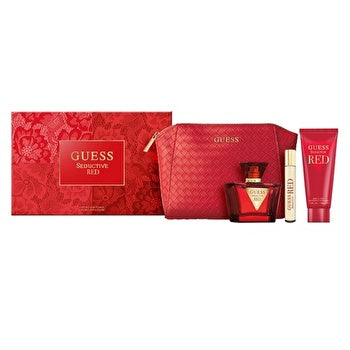 Guess Guess Seductive Red For Women - 4 Pc Gift Set Eau De Toilette Spray 15ml/0.5oz Eau De Toilette Spray 100ml/3.4oz Body Lotion Pouch 75ml/2.5oz