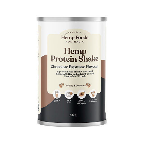 Hemp Foods Australia Hemp Protein Shake Chocolate Espresso 420g